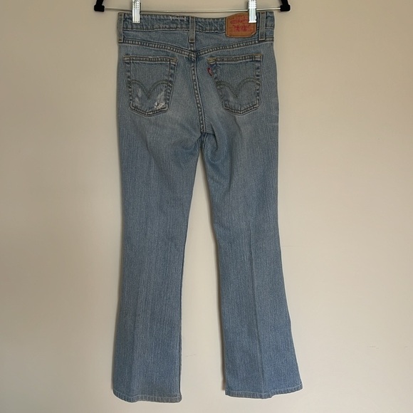 Levis 518 superlow bootcut distress size 1M light denim - Picture 2 of 7
